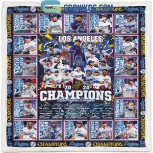 Los Angeles Dodgers 2024 World Series Champions Best Season Fleece Blanket Quilt