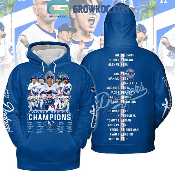 Los Angeles Dodgers 2024 World Series Champions Cheering With Fan Hoodie T-Shirt