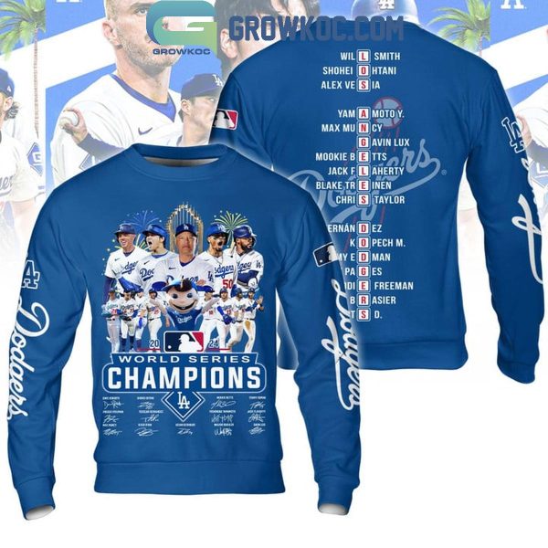 Los Angeles Dodgers 2024 World Series Champions Cheering With Fan Hoodie T-Shirt