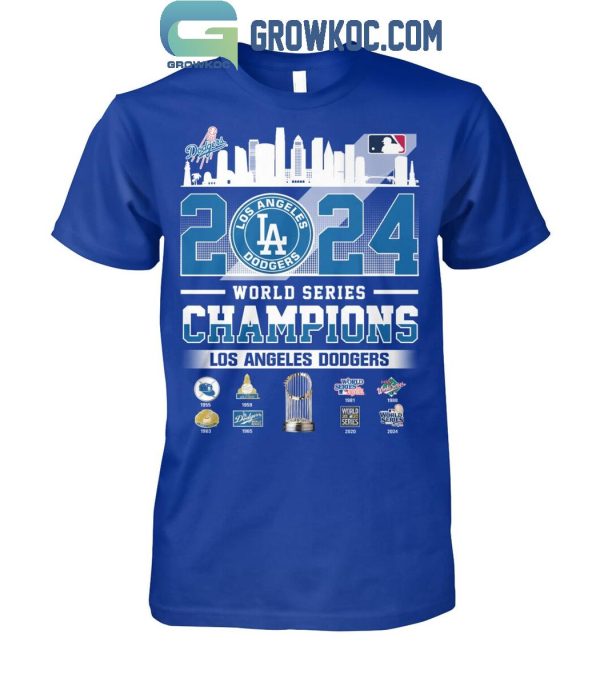 Los Angeles Dodgers 2024 World Series Champs MLB Skyline T-Shirt