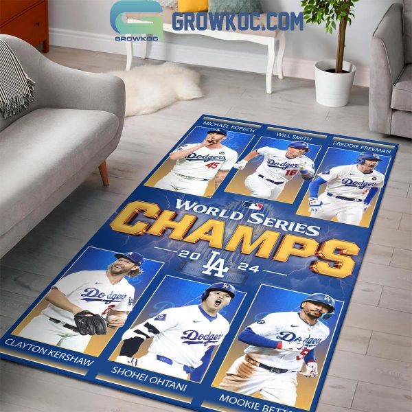 Los Angeles Dodgers 2024 World Series Champs Rug