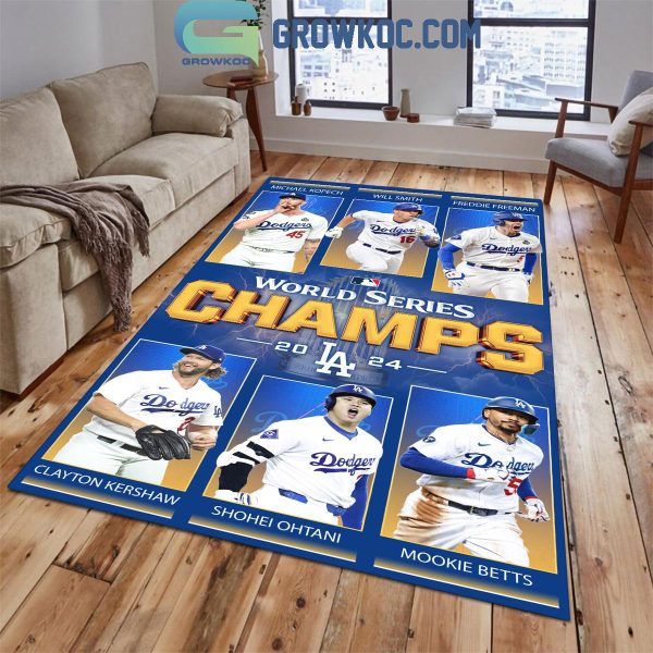 Los Angeles Dodgers 2024 World Series Champs Rug