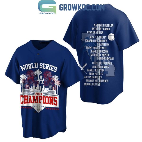 Los Angeles Dodgers All Player Name World Series 2024 Champions Baseball Jersey