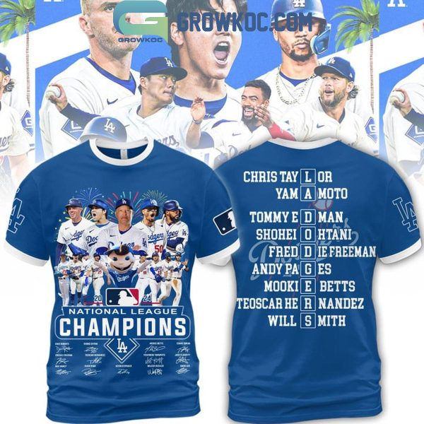 Los Angeles Dodgers Baseball Champions Of National League 2024 Hoodie T-Shirt