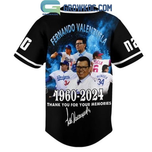 Los Angeles Dodgers Fernando Valenzuela 1960-2024 Thank You Baseball Jersey