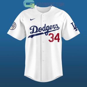 Los Angeles Dodgers Fernando Valenzuela Forever No. 34 Baseball Jersey