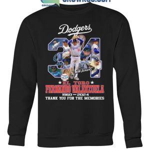 Los Angeles Dodgers Fernando Valenzuela No.34 El Toro 1960-2024 T-Shirt