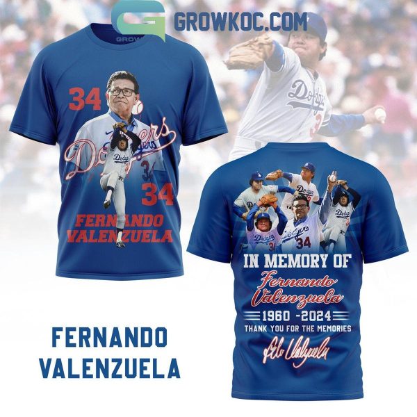 Los Angeles Dodgers In Memory Of Fernando Valenzuela 1960-2024 Hoodie T-Shirt