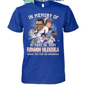 Los Angeles Dodgers In Memory Of Fernando Valenzuela El Toro 1960-2024 T-Shirt