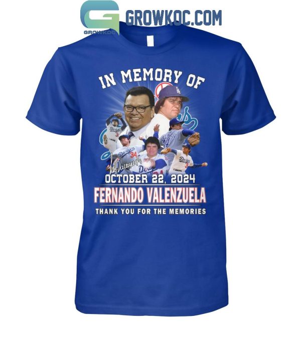 Los Angeles Dodgers In Memory Of Fernando Valenzuela El Toro 1960-2024 T-Shirt