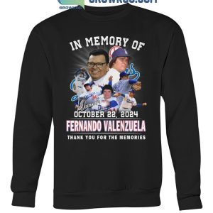 Los Angeles Dodgers In Memory Of Fernando Valenzuela El Toro 1960-2024 T-Shirt