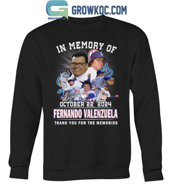 Los Angeles Dodgers In Memory Of Fernando Valenzuela El Toro 1960-2024 T-Shirt