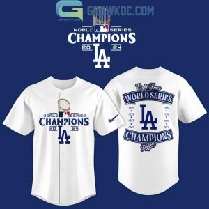 Los Angeles Dodgers LA 2024 World Series Champions 8th Time Baseball Jersey