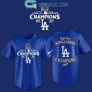 Los Angeles Dodgers LA 2024 World Series Champions 8th Time Baseball Jersey