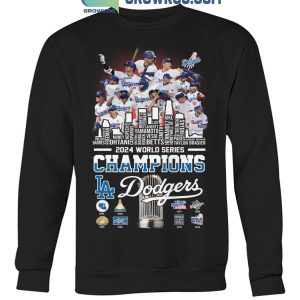 Los Angeles Dodgers LA Skyline 2024 World Series Champions Celebration T-Shirt