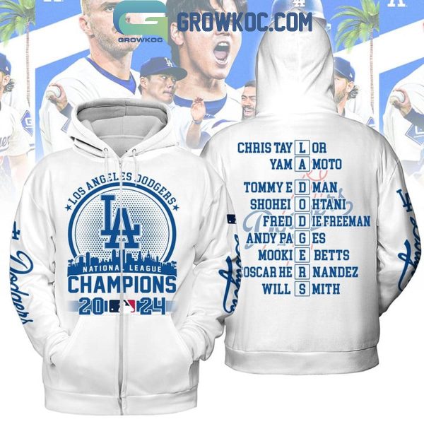 Los Angeles Dodgers Skyline Of LA Champions Of National League 2024 Hoodie T-Shirt