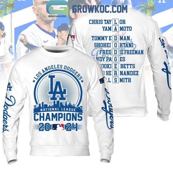 Los Angeles Dodgers Skyline Of LA Champions Of National League 2024 Hoodie T-Shirt