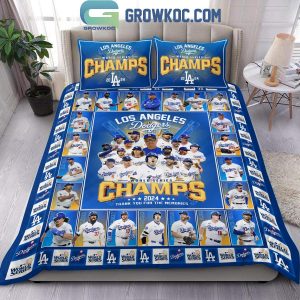 Los Angeles Dodgers Thank You For World Series 2024 Champs Bedding Set