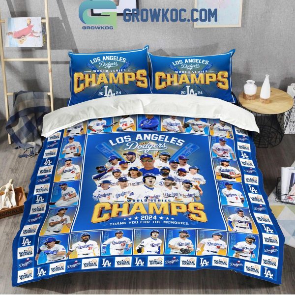 Los Angeles Dodgers Thank You For World Series 2024 Champs Bedding Set