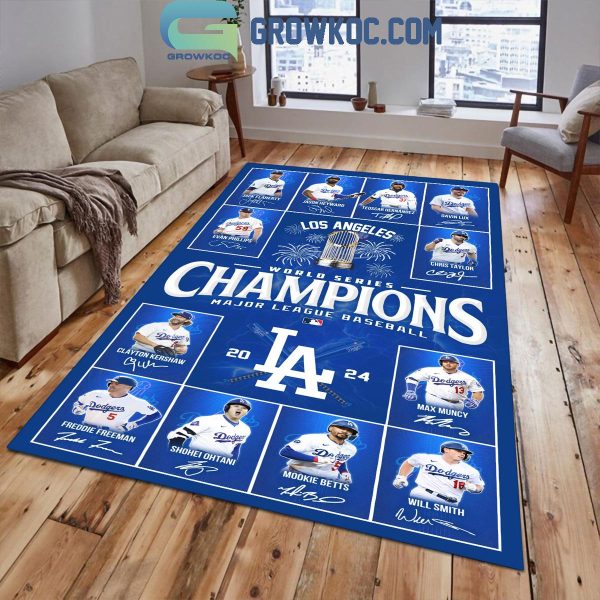 Los Angeles Dodgers World Series 2024 Champions House Rug