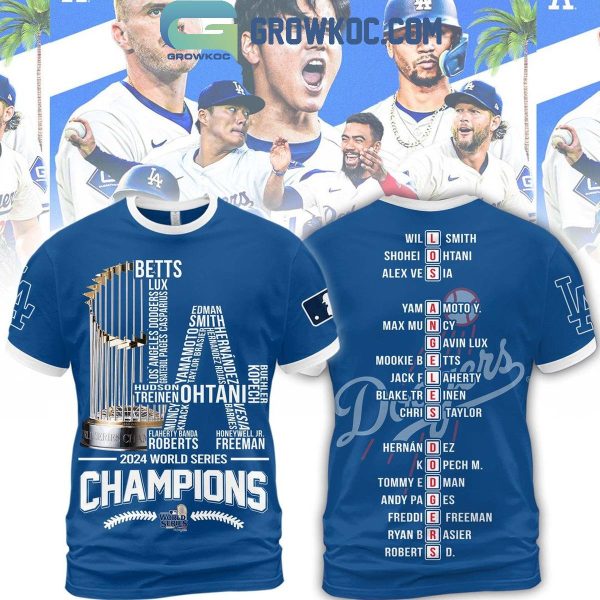 Los Angeles Dodgers World Series Champions Baseball 2024 Champs Hoodie T-Shirt