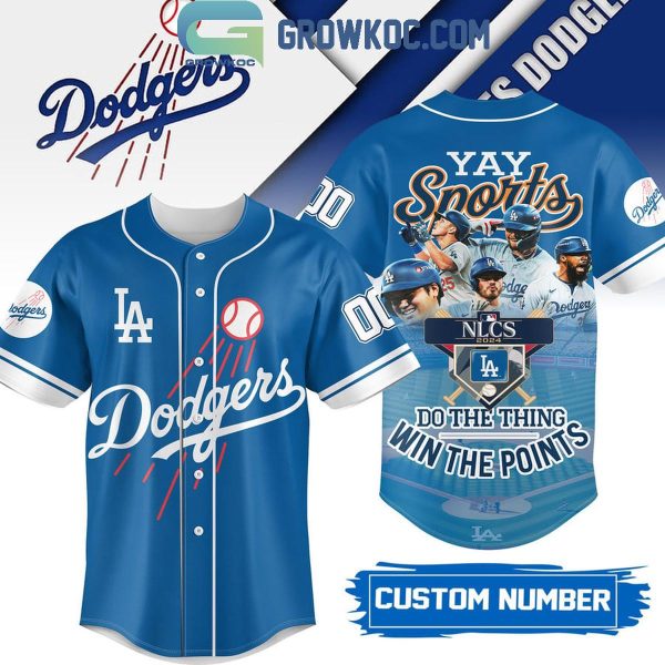 Los Angeles Dodgers Yay Sports NLCS 2024 Champions Personalized Baseball Jersey