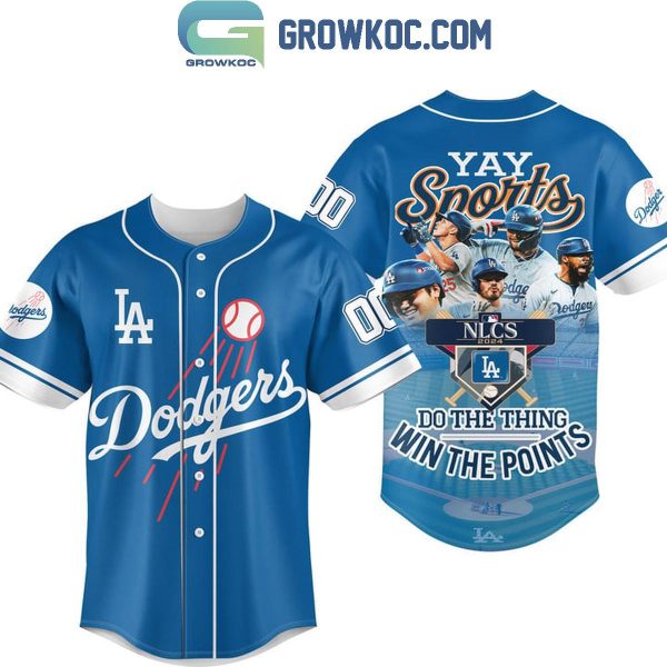 Los Angeles Dodgers Yay Sports NLCS 2024 Champions Personalized Baseball Jersey