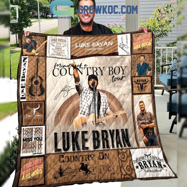 Luke Bryan 2024 Mind Of A Country Boy Tour Fleece Blanket Quilt