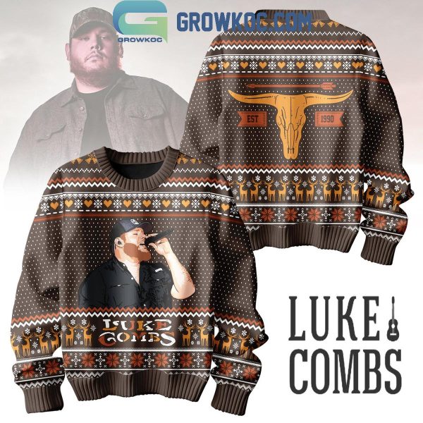 Luke Comb 2024 Best Fan Christmas Ugly Sweater