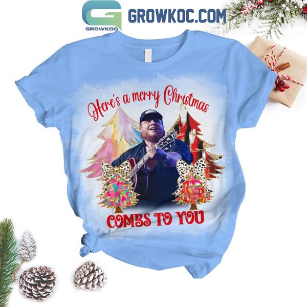 Luke Combs Here’s A Merry Christmas Combs To You Fleece Pajamas Set