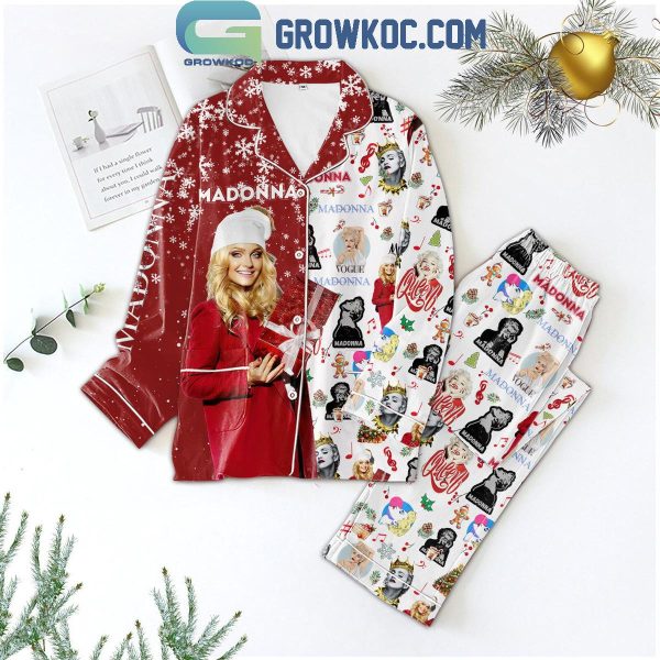 Madonna All I Want For Christmas Is Merry Madonnamas Polyester Pajamas Set