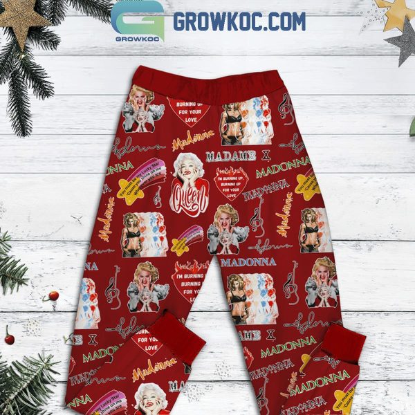 Madonna Says Merry Christmas Fleece Pajamas Set