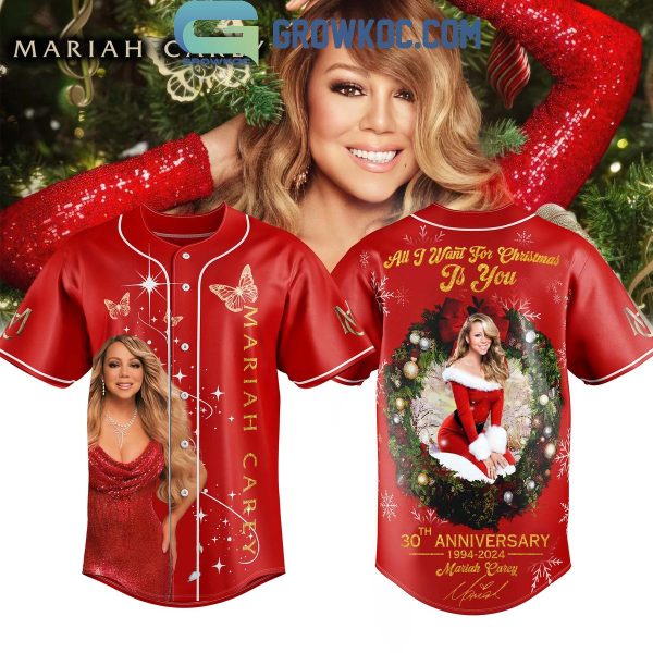 Mariah Carey All I Want For Christmas Is You 30th Anniversary Baseball Jersey