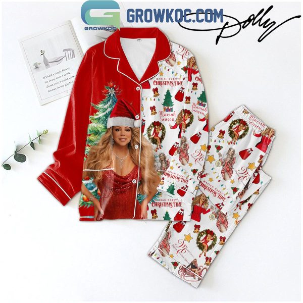 Mariah Carey Christmas Time Mariah Season Merry Christmas Polyester Pajamas Set