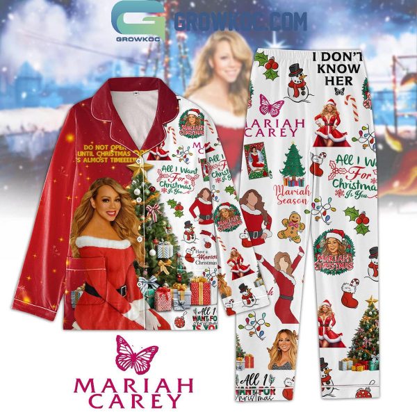 Mariah Carey Do Not Open Until Christmas Almost Time Polyester Pajamas Set