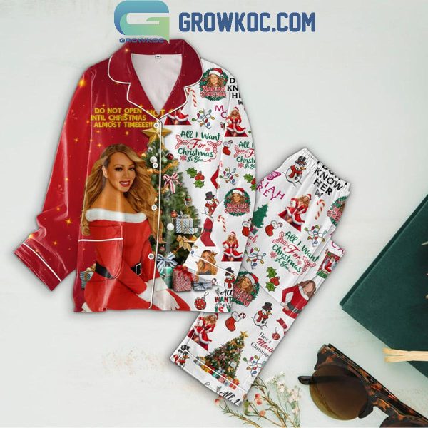 Mariah Carey Do Not Open Until Christmas Almost Time Polyester Pajamas Set