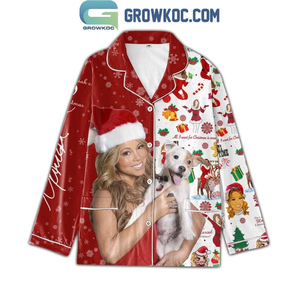 Mariah Carey It’s Mariah Season It’s Time Christmas Polyester Pajamas Set