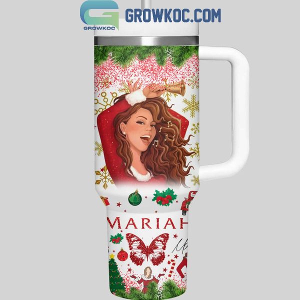 Mariah Carey Mariah Santa Baby Merry Christmas 40oz Tumbler