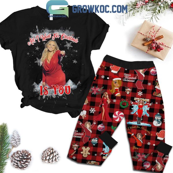 Mariah Carey Merry Christmas One And All Fleece Pajamas Set