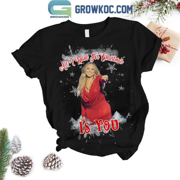 Mariah Carey Merry Christmas One And All Fleece Pajamas Set