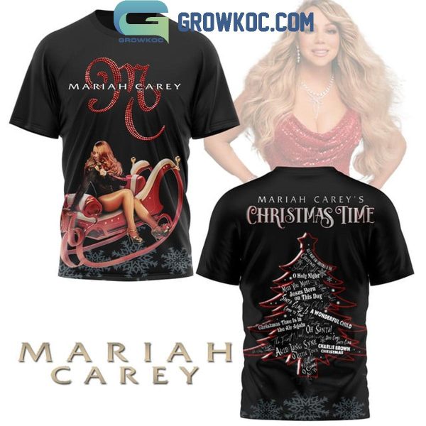 Mariah Carey’s Christmas Time 2024 Black Design Hoodie T-Shirt