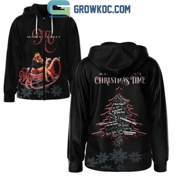 Mariah Carey’s Christmas Time 2024 Black Design Hoodie T-Shirt