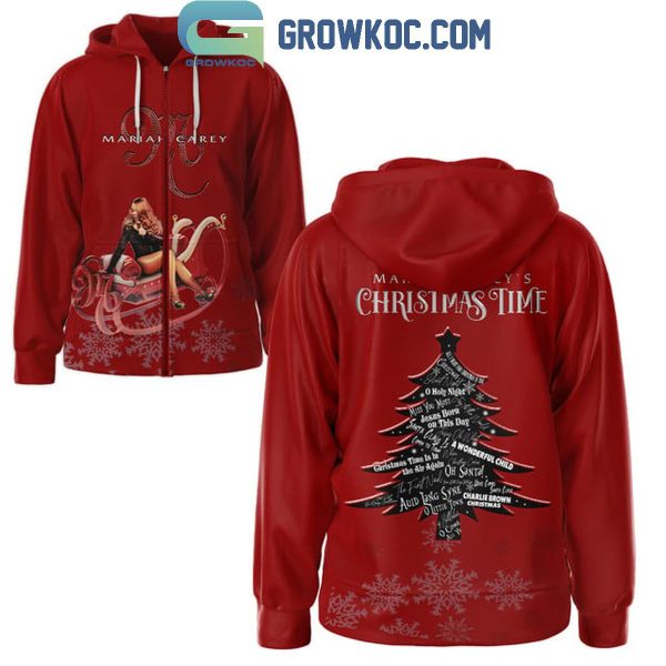 Mariah Carey’s Christmas Time 2024 Hoodie T-Shirt Red Version