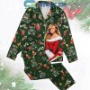 Mariah Carey’s Christmas Time Happy Holiday Red Polyester Pajamas Set