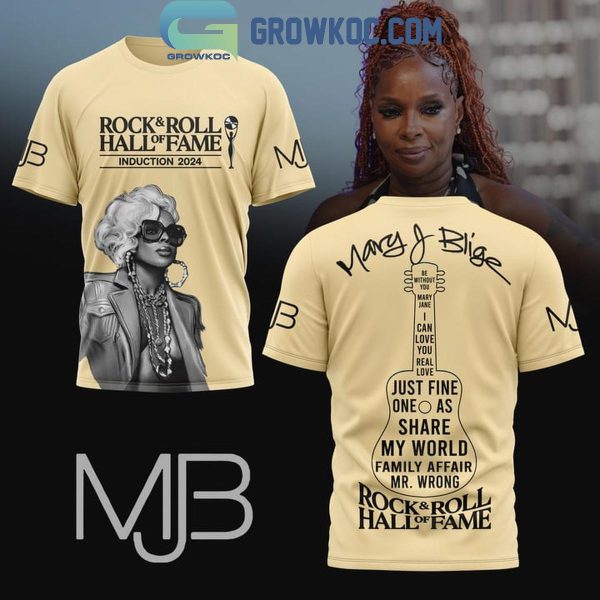 Mary J Blige Family Affair Rock And Roll Hall Of Fame 2024 Hoodie T-Shirt Yellow