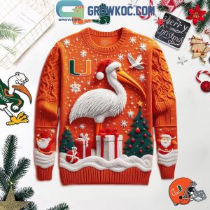 Miami Hurricanes Merry Christmas And Happy New Year Ugly Sweater