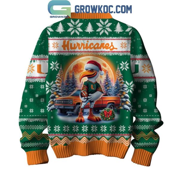 Miami Hurricanes Rockin’ The U This Holiday Christmas Ugly Sweater