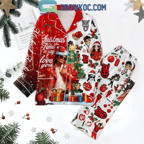 Michael Jackson Christmas Is The Time To Say I Love You Polyester Pajamas Set