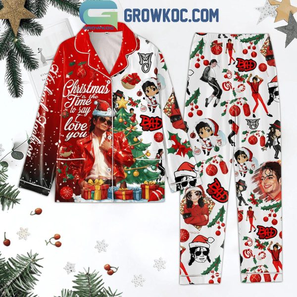 Michael Jackson Christmas Is The Time To Say I Love You Polyester Pajamas Set