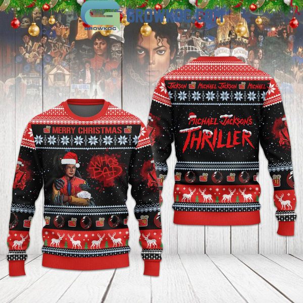 Michael Jackson Thriller Who’s Bad Christmas Ugly Sweater